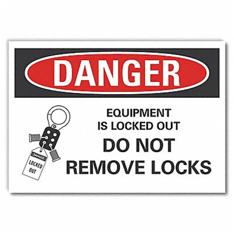 Lockout Tagout Danger Rflct Lbl 10x14in 62UF30